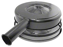 Air Cleaner Assembly - Round - Reproduction - Black With Foam Seal & Rubber O Ring - 6 Cylinder