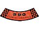 Air Cleaner Decal - 390 V8 - Comet & Montego