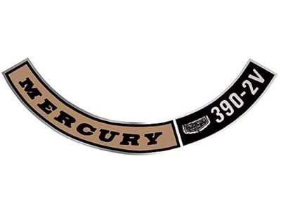 Air Cleaner Decal - Mercury 390 2V - Mercury