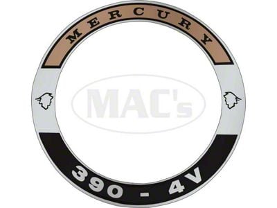 Air Cleaner Decal - Mercury 390 4V - Mercury