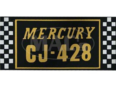 Air Cleaner Decal - Mercury CJ-428 - Comet & Montego