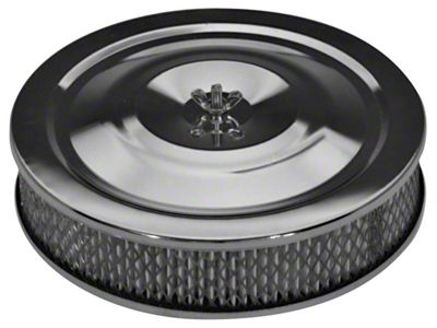 Air Cleaner Kit; Chrome; Full-Flo Style; 9 Inch Diameter; Element Included