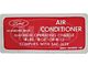 Air Cond Charge Decal Red , Montego, 1972-1973