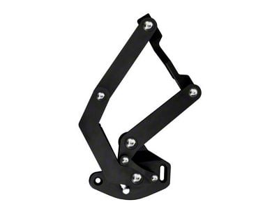 All American Billet Silverline Series Hood Hinges; Plain; Black Anodized (64-66 C10, C20, K10, K20)