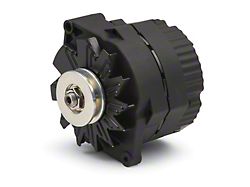 Alternator; 100 AMP; GM 1-Wire Style; V-Belt Pulley; Black Crinkle; 100% New