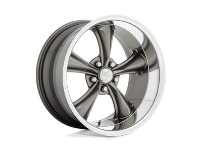 American Racing Boss TT Graphite with Diamond Cut Lip Wheel; 18x9.5; -4mm Offset (67-69 Camaro)