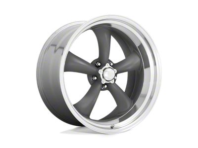 American Racing Classic Torq Thrust II Mag Gray with Machined Lip Wheel; 14x7; 0mm Offset (67-69 Camaro)