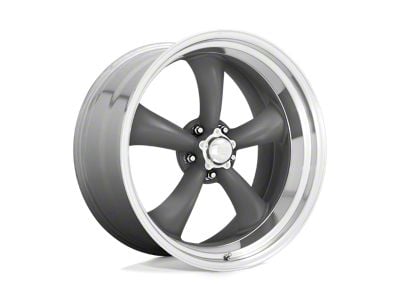 American Racing Classic Torq Thrust II Mag Gray with Machined Lip Wheel; 18x7; 6mm Offset (67-69 Camaro)