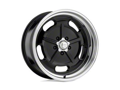 American Racing Salt Flat Gloss Black with Diamond Cut Lip Wheel; 17x7; 0mm Offset (67-69 Camaro)