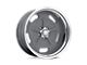 American Racing Salt Flat Mag Gray Center with Polished Barrel Wheel; Rear Only; 15x10; -25mm Offset (67-69 Camaro)