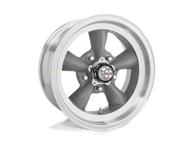 American Racing Torq Thrust D Gray with Machined Lip Wheel; 14x6; -2mm Offset (67-69 Camaro)