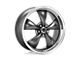 American Racing Torq Thrust M Anthracite with Machined Lip Wheel; 17x8; 0mm Offset (67-69 Camaro)