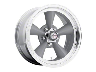 American Racing TT O Vintage Silver with Machined Lip Wheel; 15x5; -6mm Offset (67-69 Camaro)