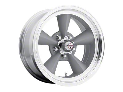 American Racing TT O Vintage Silver with Machined Lip Wheel; 15x7; -5mm Offset (67-69 Camaro)