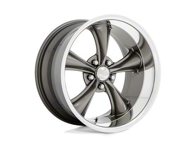 American Racing Boss TT Graphite with Diamond Cut Lip Wheel; 20x8.5; 2mm Offset (70-81 Camaro)