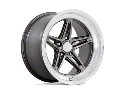 American Racing Groove Anthracite with Diamond Cut Lip Wheel; 18x7; 0mm Offset (70-81 Camaro)