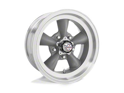 American Racing Torq Thrust D Gray with Machined Lip Wheel; 15x4.5; -15mm Offset (70-81 Camaro)