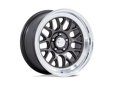 American Racing G-Force Matte Anthracite with Diamond Cut Lip Wheel; Rear Only; 20x10; -20mm Offset (82-92 Camaro)