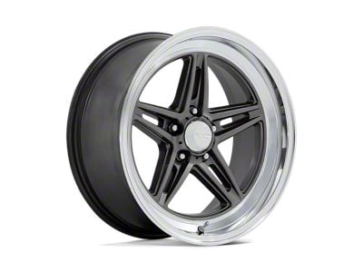 American Racing Groove Anthracite with Diamond Cut Lip Wheel; Rear Only; 20x10; -20mm Offset (82-92 Camaro)