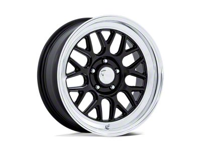 American Racing G-Force Gloss Black with Diamond Cut Lip Wheel; 17x7; 0mm Offset (63-67 Corvette C2)