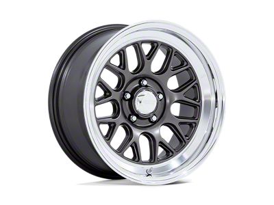 American Racing G-Force Matte Anthracite with Diamond Cut Lip Wheel; 18x7; 0mm Offset (63-67 Corvette C2)