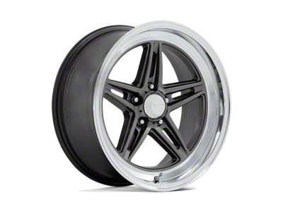 American Racing Groove Anthracite with Diamond Cut Lip Wheel; 20x8.5; 6mm Offset (63-67 Corvette C2)