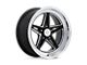 American Racing Groove Gloss Black Milled with Diamond Cut Lip Wheel; Rear Only; 20x10; -20mm Offset (63-67 Corvette C2)