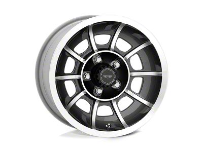 American Racing Vector Anthracite Machined Wheel; 15x8.5; 6mm Offset (63-67 Corvette C2)