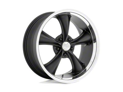 American Racing Boss TT Textured Black with Diamond Cut Lip Wheel; 18x9.5; -4mm Offset (68-82 Corvette C3)