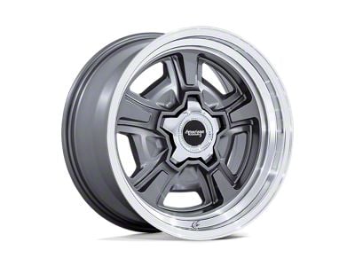 American Racing Marauder Anthracite with Diamond Cut Lip Wheel; 18x8; 0mm Offset (68-82 Corvette C3)