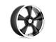 American Racing Boss TT Textured Black with Diamond Cut Lip Wheel; 18x9.5; -4mm Offset (84-96 Corvette C4)