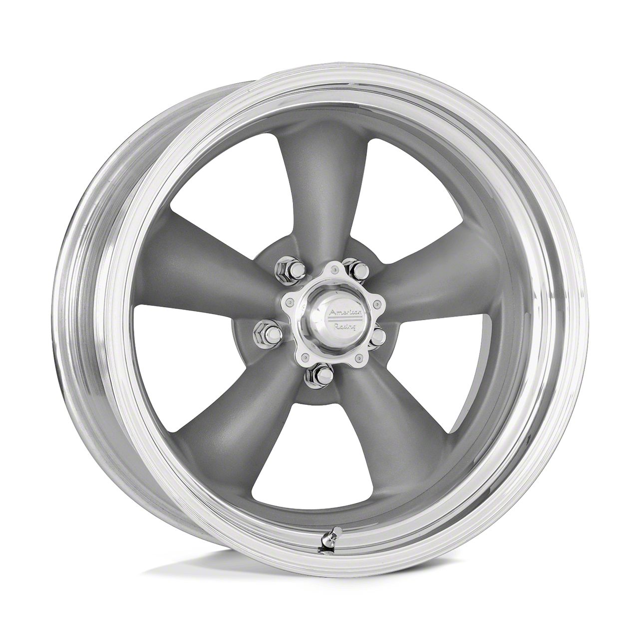 American Racing Ecklers Classic Torq Thrust Ii Custom Gray With Polished Lip Wheel Rear Only