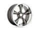 American Racing Boss TT Graphite with Diamond Cut Lip Wheel; 18x8; 2mm Offset (55-57 150, 210, Bel Air, Nomad)