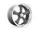 American Racing Classic Torq Thrust II Mag Gray with Machined Lip Wheel; 15x8; -18mm Offset (55-57 150, 210, Bel Air, Nomad)