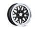 American Racing G-Force Gloss Black with Diamond Cut Lip Wheel; 17x8; 0mm Offset (55-57 150, 210, Bel Air, Nomad)