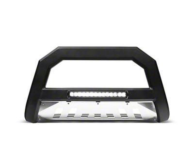 Armordillo AR Series Bull Bar with LED Light Bar and Aluminum Skid Plate; Matte Black (88-98 C1500, K1500)