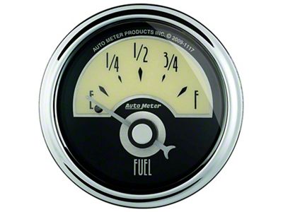 Auto Meter Cruiser AD Series 2-1/16-Inch Fuel Level Gauge; 240 ohm Empty to 33 ohm Full (Universal; Some Adaptation May Be Required)