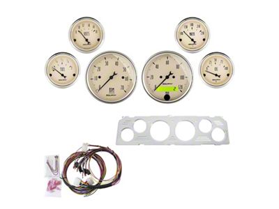 Auto Meter Antique Beige Series 6-Gauge Direct-Fit Dash Kit (64-66 C10, C20, K10, K20)