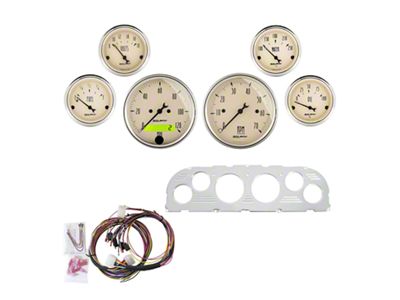 Auto Meter Antique Beige Series 6-Gauge Direct-Fit Dash Kit (60-63 C10, C20, K10, K20)