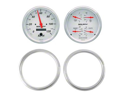 Auto Meter Arctic White Series 2-Gauge Direct-Fit Dash Kit (47-53 Chevrolet Truck)