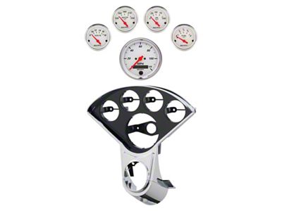 Auto Meter Arctic White Series 5-Gauge Direct-Fit Dash Kit (55-59 Chevrolet Truck)