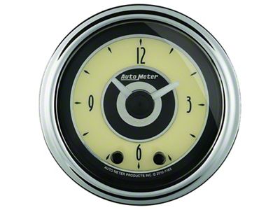 Auto Meter Cruiser AD Series 2-1/16-Inch 12-Hour Clock (Universal; Some Adaptation May Be Required)