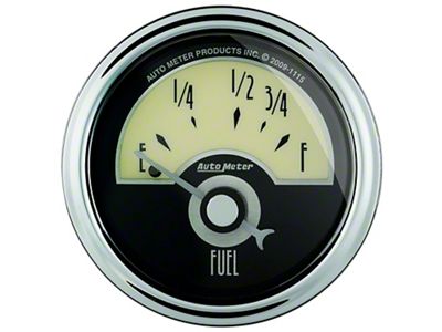 Auto Meter Cruiser AD Series 2-1/16-Inch Fuel Level Gauge; 73 ohm Empty to 10 ohm Full (Universal; Some Adaptation May Be Required)