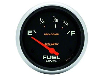 Auto Meter Pro-Comp Series 2-5/8-Inch Fuel Level Gauge; 73 ohm Empty to 10 ohm Full (Universal; Some Adaptation May Be Required)