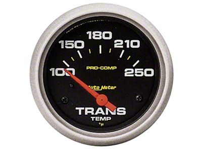 Auto Meter Pro-Comp Series 2-5/8-Inch Transmission Temperature Gauge; 100-250 Fahrenheit (Universal; Some Adaptation May Be Required)