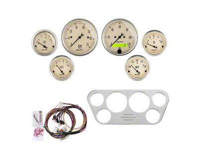 Auto Meter Antique Beige Series 6-Gauge Direct-Fit Dash Kit (53-55 F-100, F-250, F-350)