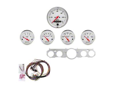 Auto Meter Arctic White Series 5-Gauge Direct-Fit Dash Kit (65-66 Mustang)