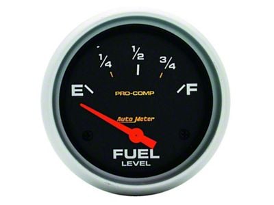 Auto Meter Pro-Comp Series 2-5/8-Inch Fuel Level Gauge; 0 ohm Empty to 90 ohm Full (Universal; Some Adaptation May Be Required)