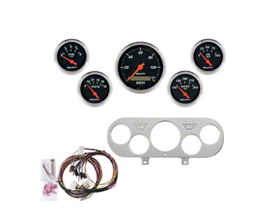 Auto Meter Designer Black Series 5-Gauge Direct-Fit Dash Kit (62-65 Chevy II)