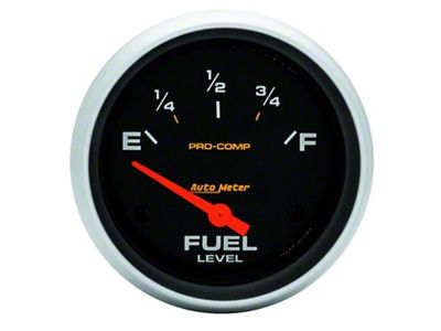 Auto Meter Pro-Comp Series 2-5/8-Inch Fuel Level Gauge; 240 ohm Empty to 33 ohm Full (Universal; Some Adaptation May Be Required)